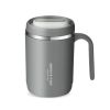 1pc Stainless Steel Cups With Lid; 16 Oz 304 Stainless Steel Tumblers Durable Coffee Mug With Splash Proof Sliding Lid; Drink With Lid Open; Plastic H